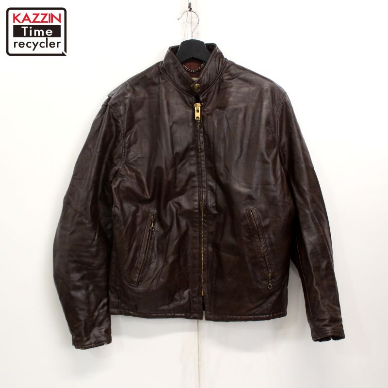 70s vintage LEATHER GARMENT 󥰥쥶饤㥱å  L