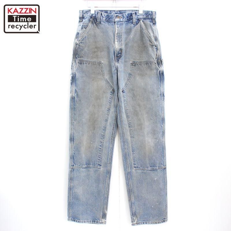 D*h様 USA製 カーハート ダブルニー デニム ペインターパンツ ボロ 38 カーハート carhartt doubleknee ダブルニーペインターパンツ