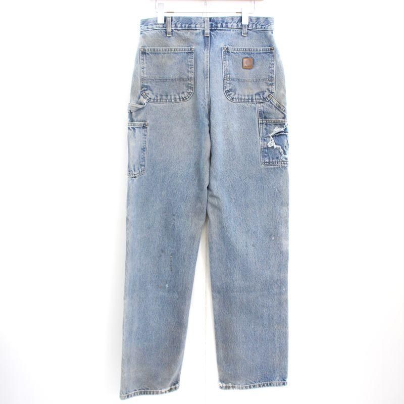D*h様 USA製 カーハート ダブルニー デニム ペインターパンツ ボロ 38 カーハート carhartt doubleknee ダブルニーペインターパンツ