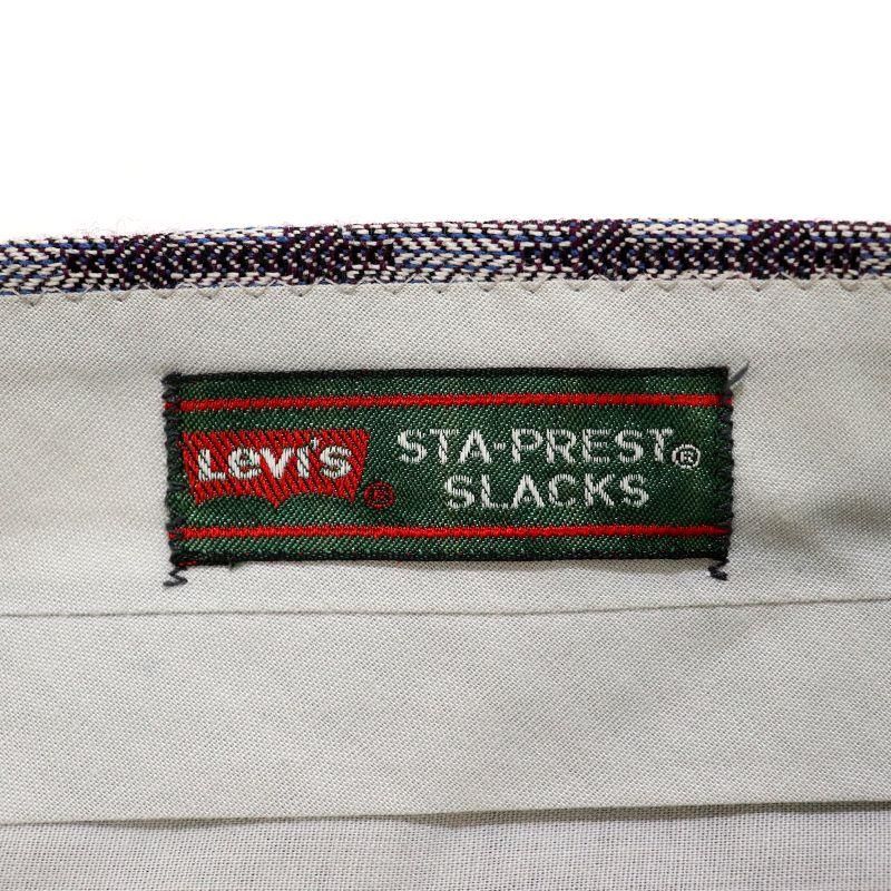 スタプレ　70s フレアスラックス　ストライプスラックス 70s vintage Levi's 総柄 STA-PREST スタプレ フレア スラックス