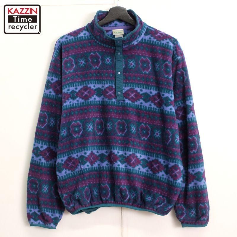 80s vintage L.L.Bean ハーフジップ フード ポーラテック フリース