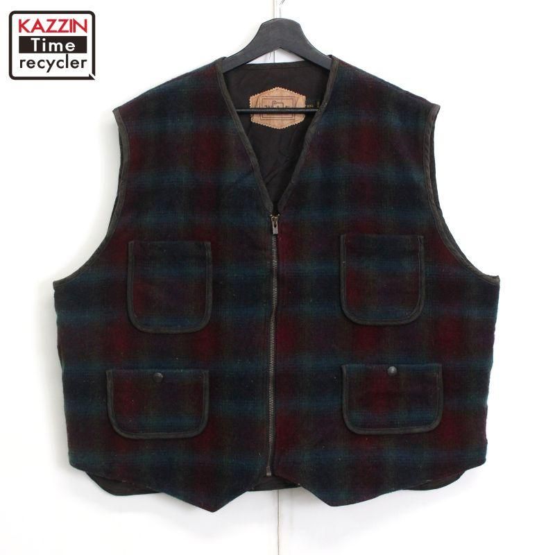 80s Woolrich ネイティブ柄　ウールベスト 80s USA製 vintage WOOLRICH マルチボーダー柄 ネイティブ柄