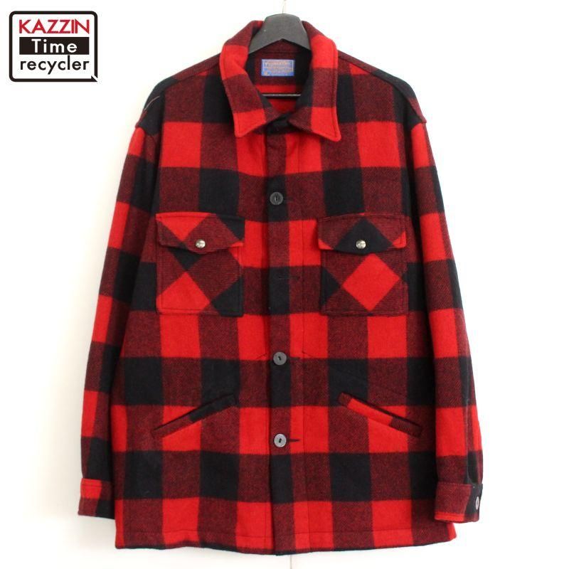 PENDLETONウールジャケット グレー Lサイズ PENDLETON - 80年代 USA製 PENDLETON ペンドルトン ウールコート