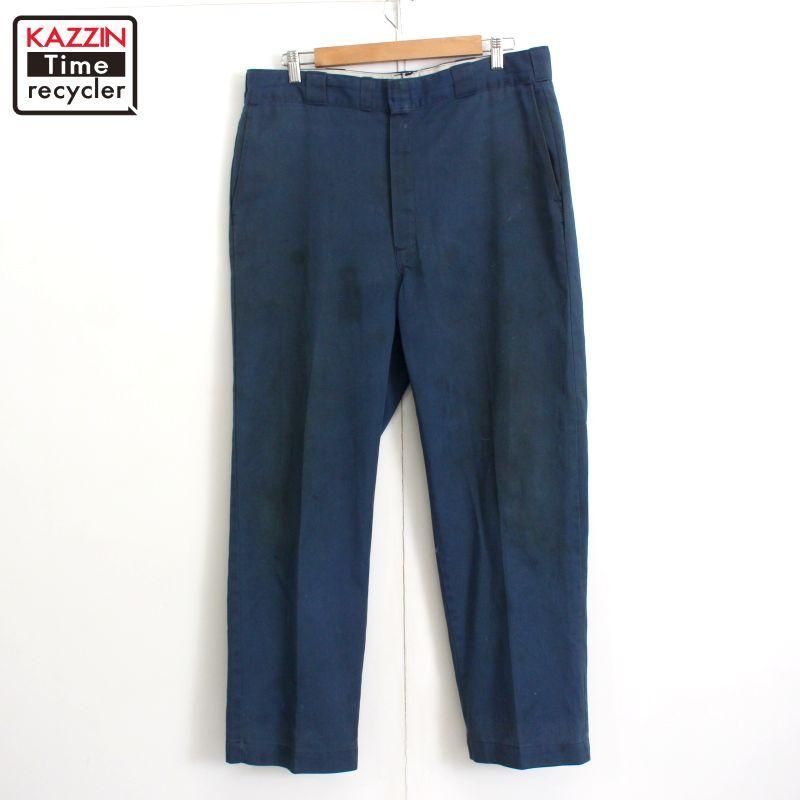 80s USA製 vintage Dickies 無地 チビタグ 874 ワークパンツ