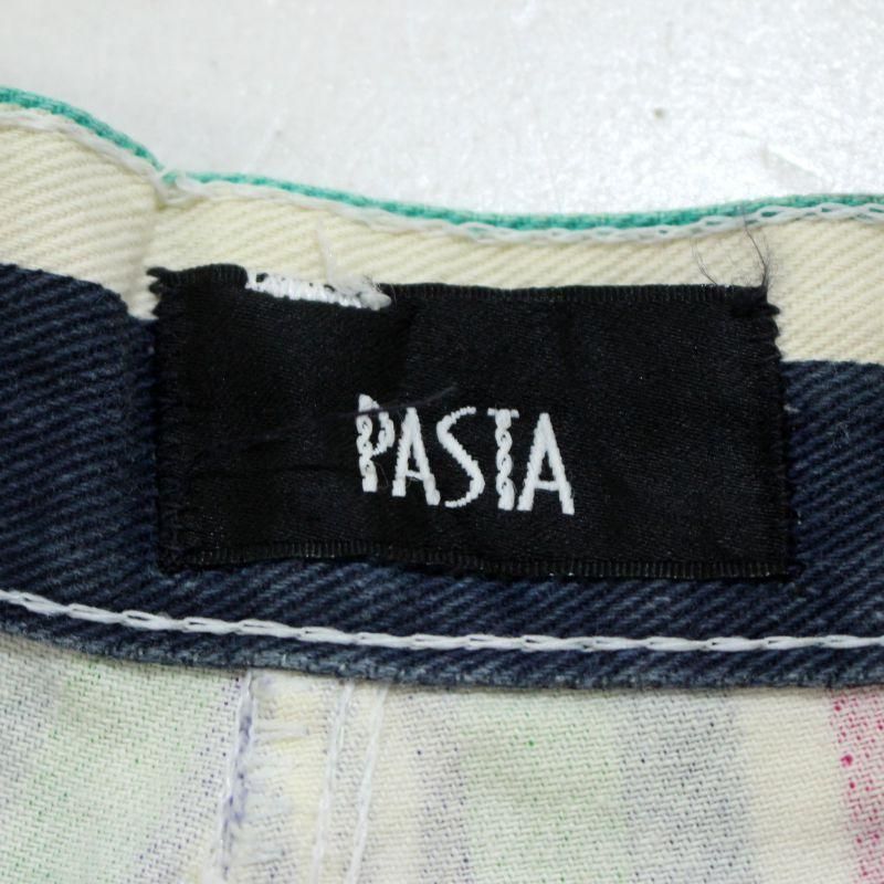 80s USA製 vintage PASTA マルチストライプ柄 コットン ショート