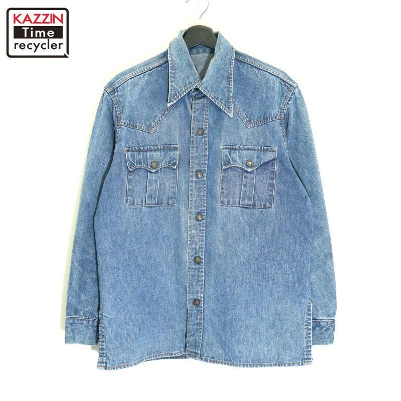 70s USA製 vintage MAVERICK マーベリック ウエスタン デニムシャツ