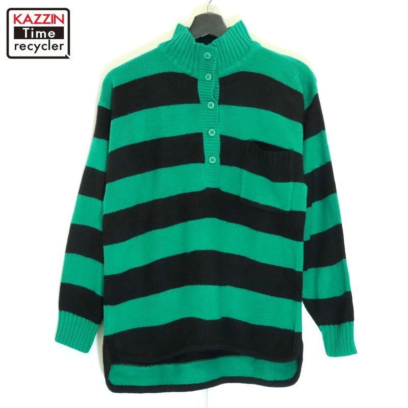 00s Brooks Brothers ボーダー柄 半袖 シルク ニットセーター