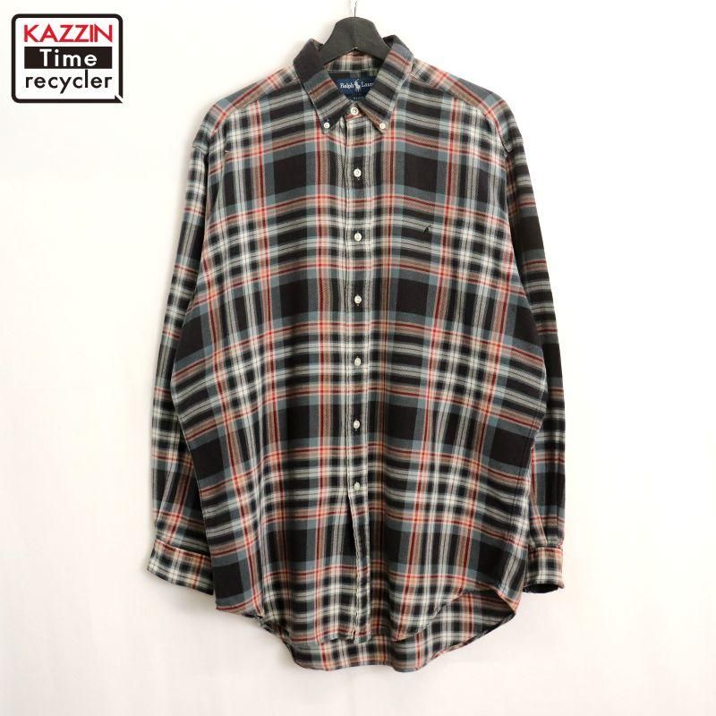 00s RALPH LAUREN コットン 長袖シャツ メンズ 表記Mサイズ