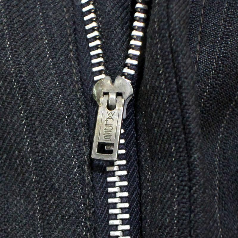 50s vintage ウールスラックス ストライプ 片ツメ タック 50s vintage ストライプ柄 2タック ウール スラックスパンツ