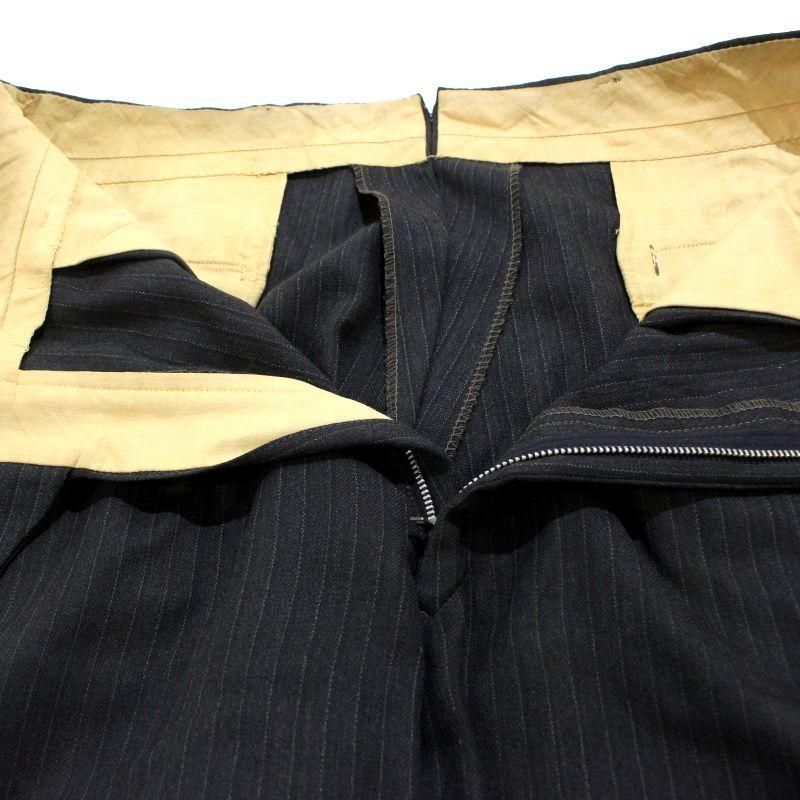 50s ウール ストライプ ツータック スラックス JAPAN ヴィンテージ 50s vintage ストライプ柄 2タック ウール スラックスパンツ