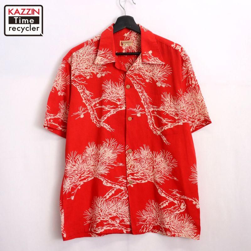 50s vintage KRAMER'S 総柄 オープンカラー コットン アロハ