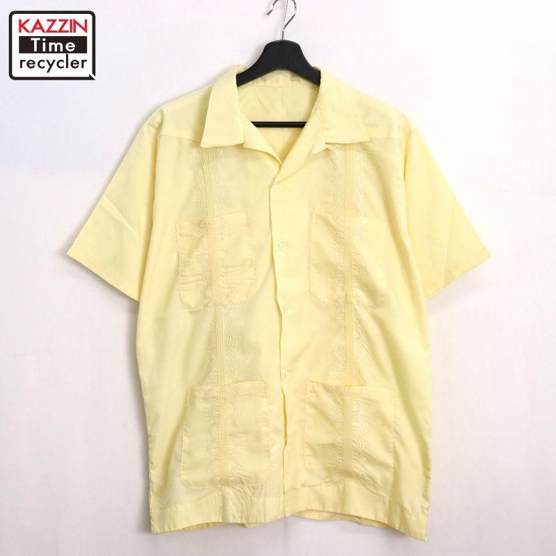 80s キューバシャツ white L/S SHIRT 70s 80s Tony キューバシャツ ライトベージュ メキシコ製 - メルカリ