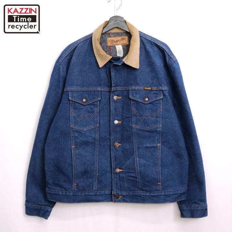 80s USA製 vintage Wrangler 裏地ブランケット デニムジャケット