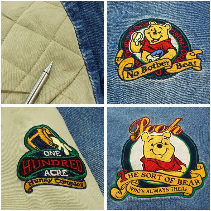 00s Disney くまのプーさん Pooh デニム スタジャン メンズ 表記