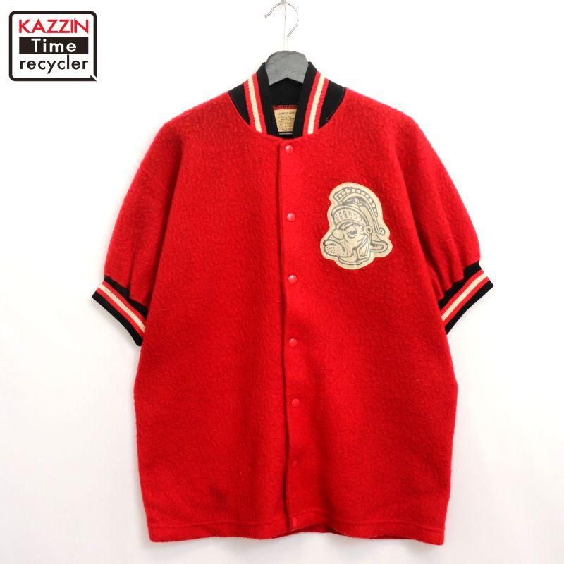 Champion 60s スタジャン プロダクツタグ 60s USA製 vintage Champion プロダクツタグ 半袖 スタジャン