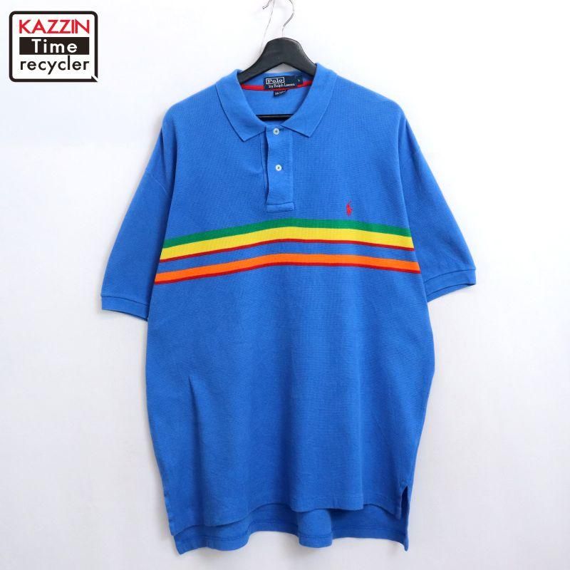 70s vintage ポロシャツ 70s～ JC Penny velour border polo shirt | 古着屋 grin days