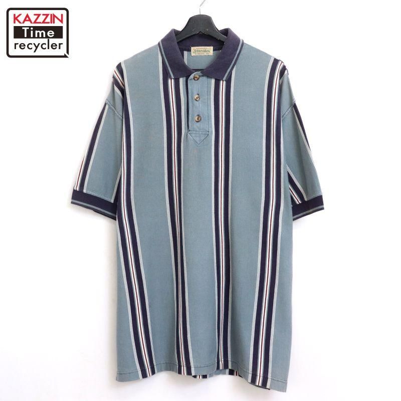 70s vintage ポロシャツ 70s vintage VINTAGE マルチボーダー柄 パイル 半袖ポロシャツ