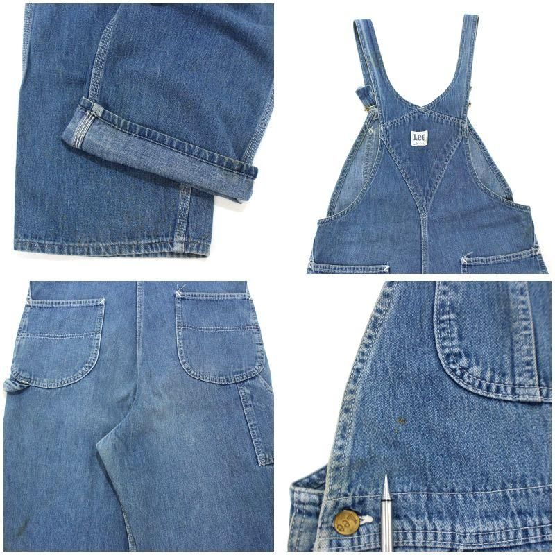 70s USA製 vintage Lee デニム オーバーオール メンズ Mサイズ
