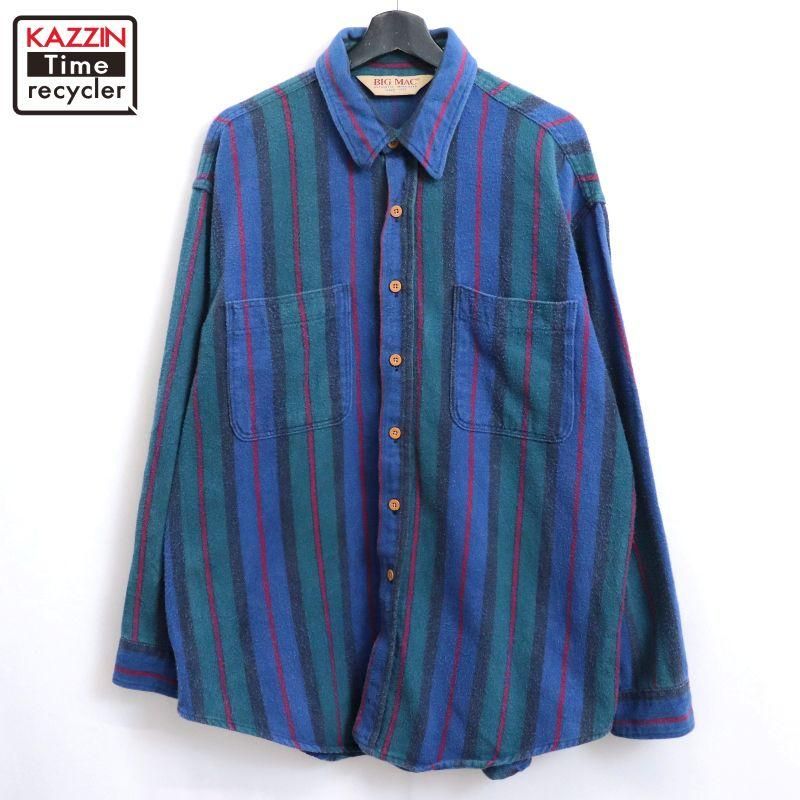 70s vintage BIGMAC 金タグ シャンブレー 長袖シャツ メンズ XL