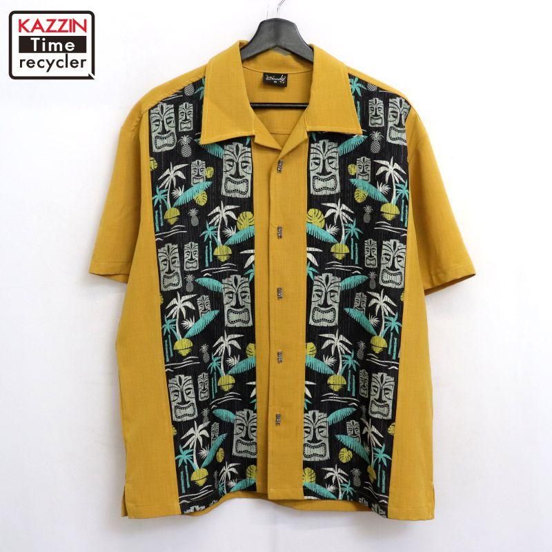 60s ハワイ製 vintage Hookano 総柄 オープンカラー アロハ