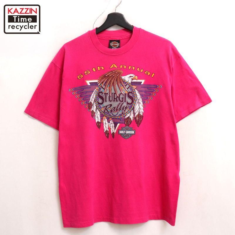 90s USA vintage HARLEY DAVIDSON Hanes Х ⡼  Ⱦµԥ  ɽL