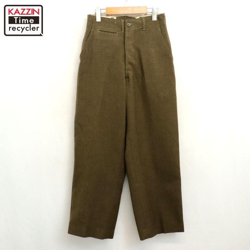 50s USA製 vintage U.S.ARMY 45カーキ 軍チノ ミリタリーパンツ