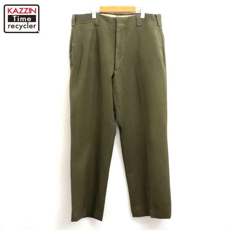 50s vintage カスリ柄 シルク ツータック スラックスパンツ