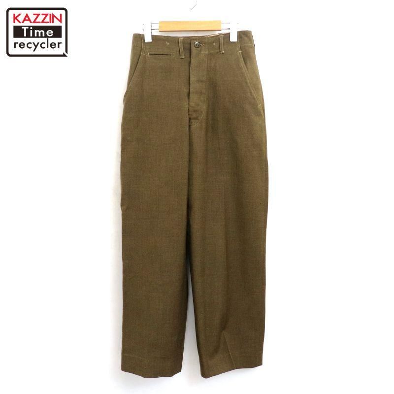 50s USA製 vintage U.S.ARMY 45カーキ 軍チノ ミリタリーパンツ