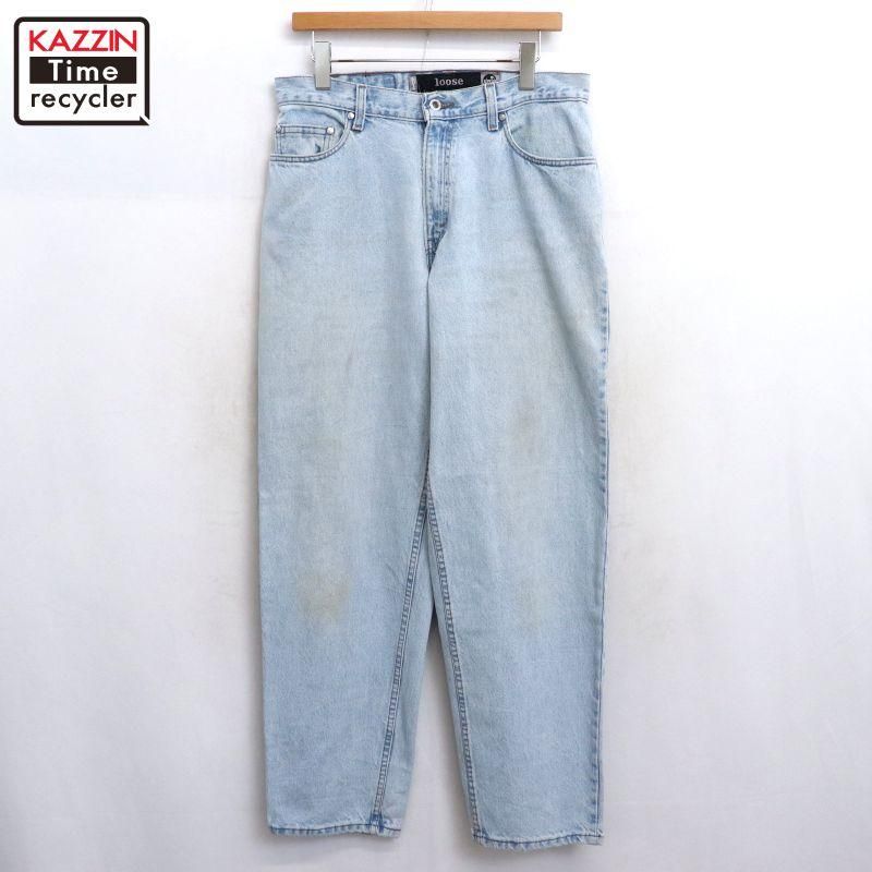 90S リーバイス シルバータブ USA製 バギー 32×32 ダークグリーン W36 L30 ] Levi's Silver Tab BAGGY COLOR JEANS リーバイス