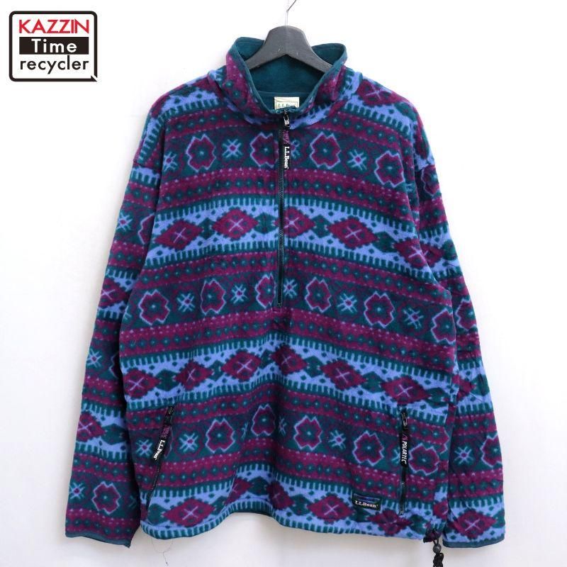 80s vintage L.L.Bean ハーフジップ フード ポーラテック フリース