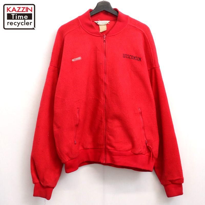 90s vintage Columbia WISCONSIN 󥷥 å ե꡼㥱å  XL ӥå С