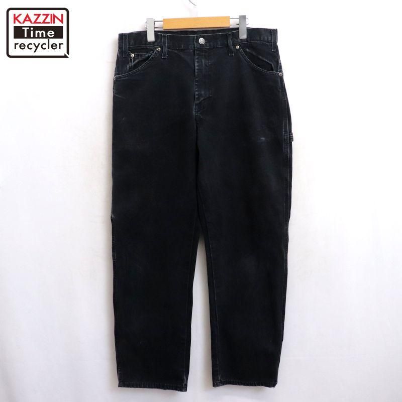 00s Dickies ダック ブラック ペインターパンツ メンズ 表記34×32