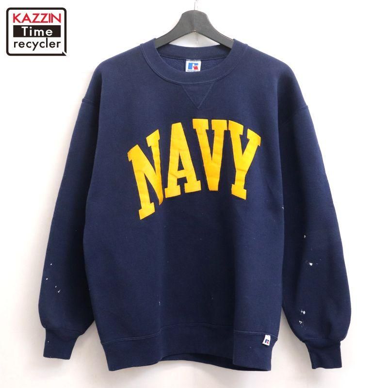 90s USA vintage RUSSELL U.S.NAVY å ȥ졼ʡ  ɽXL