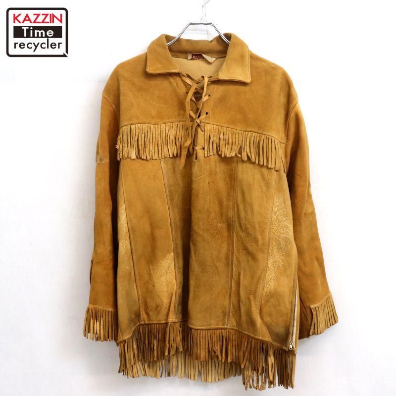 70s vintage BERMAN BUCKSKIN Co. åѡ ե ǥ 쥶㥱å  ɽL