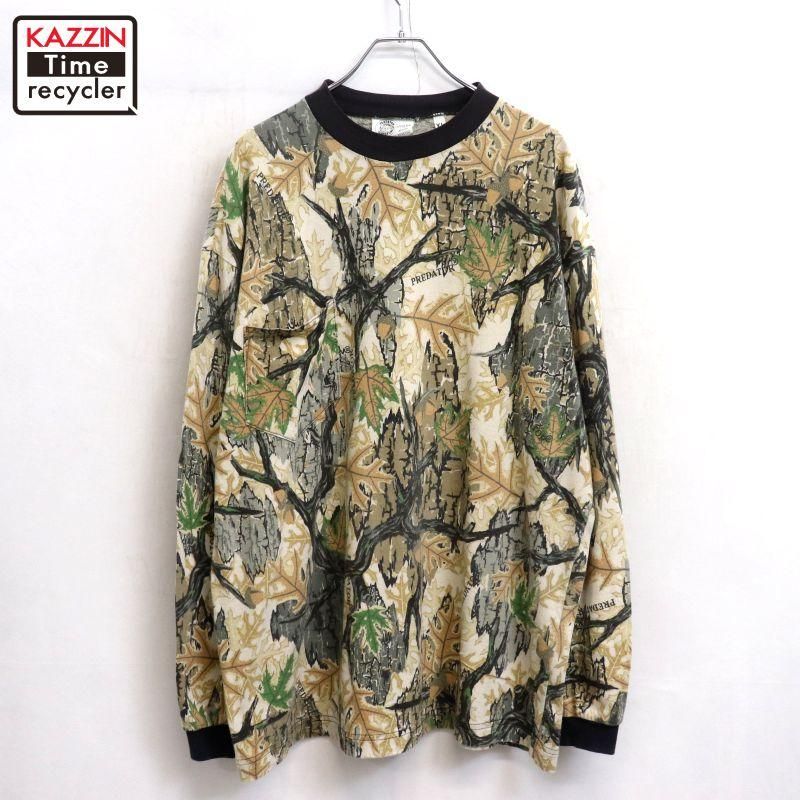 90s USA vintage PREDATOR CAMOUFLAGE ץǥ Ĺµԥ  ɽXL