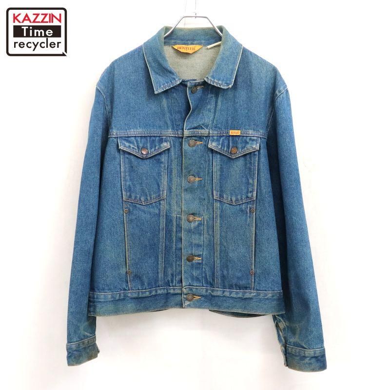 70s USA製 vintage Wrangler 無地 濃紺 124MJ デニムジャケット メンズ