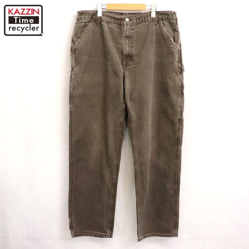 00s Carhartt ワークパンツ ダックパンツ フェード グレー carhartt - カーハート ワークパンツ グレー フェード 00s 古着