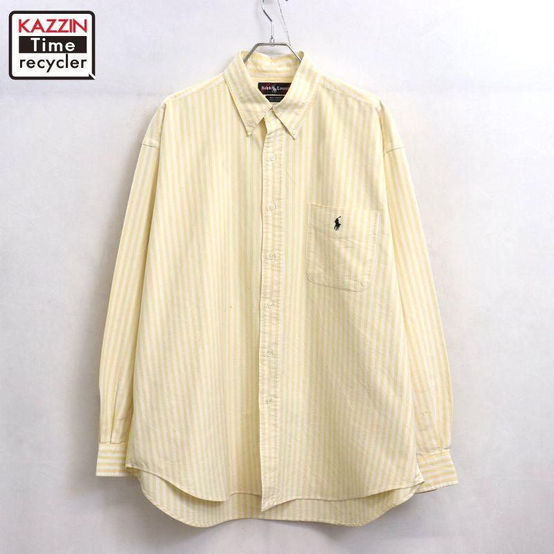 00s RALPH LAUREN ȥ饤 BIG SHIRT ܥ Ĺµ  ɽL