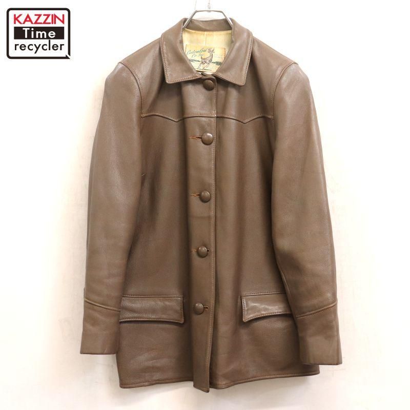 60s vintage DEERSKIN �쥶�� ���㥱�å� ��ǥ����� S����������