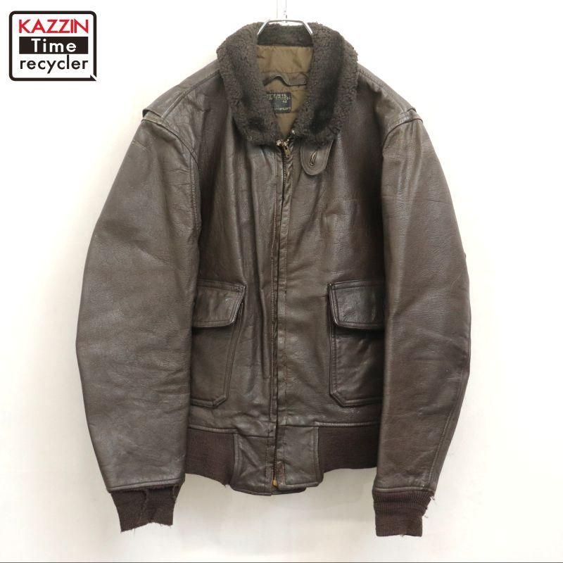 70s vintage U.S.NAVY ������ �����ϥ��� G-1 �ե饤�� �ߥ꥿�꡼���㥱�å� ��� ɽ��42������