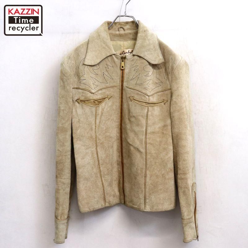 70s vintage Crea Carlyle  ǥ 쥶㥱å  S