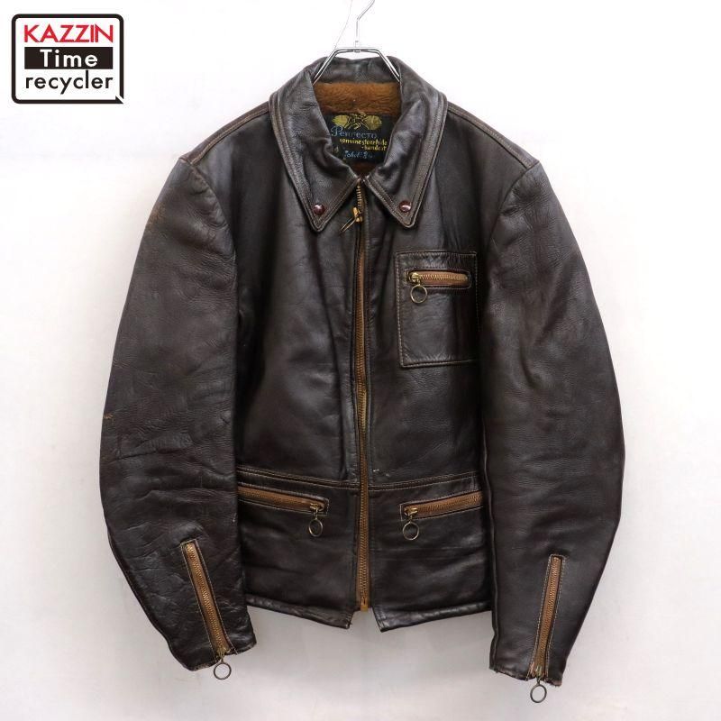 60s vintage schott ΢ϥܥ ܥƥ󥿥 PERFECTO ƥϥ 쥶㥱å  S~M