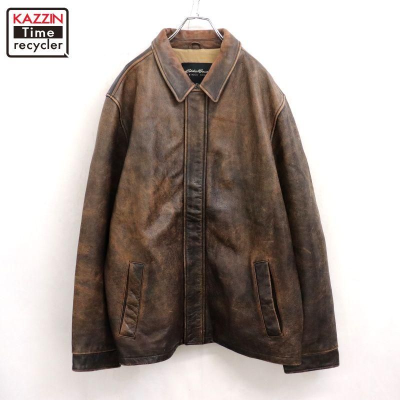 60s vintage BATES ベイツ 無地 逆ハ レザージャケット メンズ 表記L