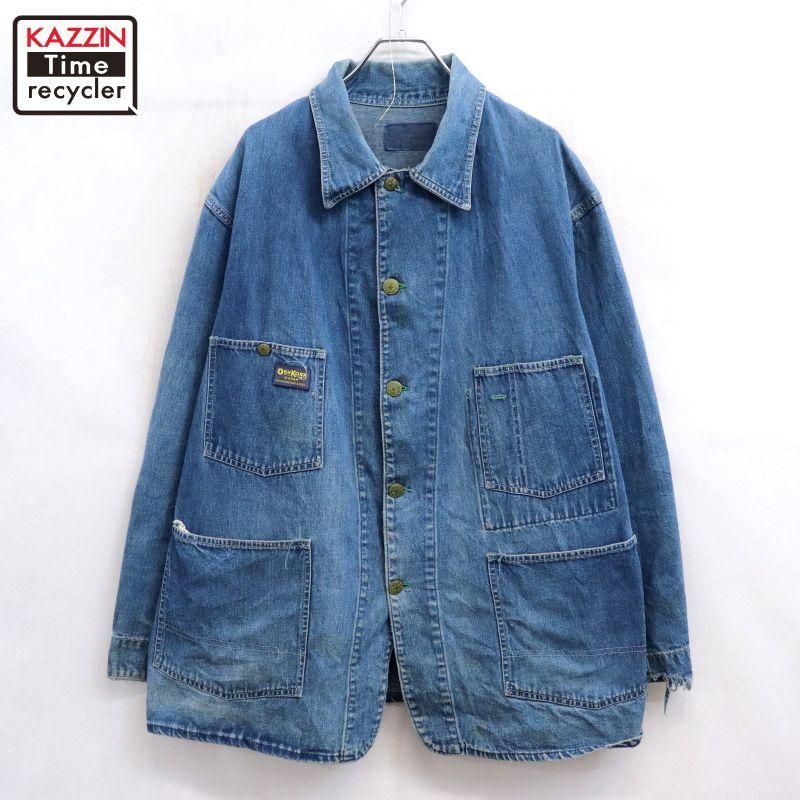 70s vintage OSHKOSH �ǥ˥� ���С������� ��� XL~���������� �ӥå������� �����С�������