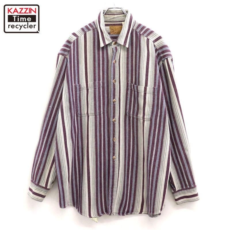 60s vintage BRENT オープンカラー ネルシャツ パジャマ 長袖シャツ