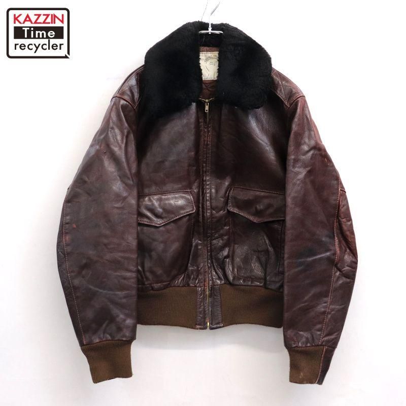 60s vintage GEORGETOWN Leather Design G-1������ �쥶�����㥱�å� ��� XL���������� �ӥå������� �����С�������