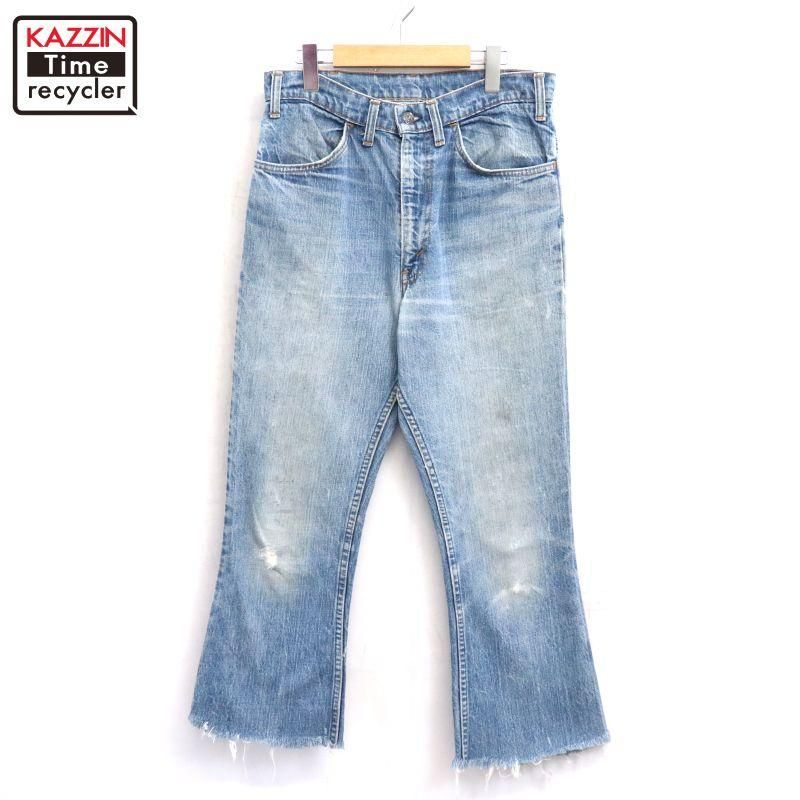 70s USA�� vintage Levi's 646 ����󥸥��� ���åȥ��� �ե쥢 �٥�ܥȥ� �ǥ˥�ѥ�� ��� L����������