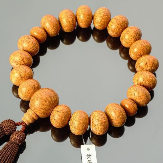 数珠 男性用 天竺菩提樹 18玉 2色正絹房 | 創業80余年の製造直販