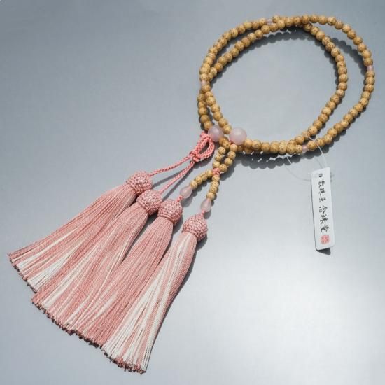 浄土真宗 数珠 女性用 | 星月菩提樹(せいげつぼだいじゅ) ローズ