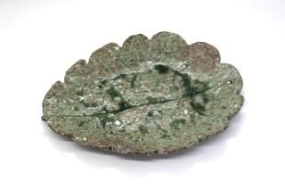 �� ǽ��  SAKO, Yoshihiro<br>   �������ջ� Leaf Shape Plate with Ash Glaze